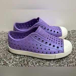 Native Waterproof Slip On Purple Sneakers Kids Side 13c
